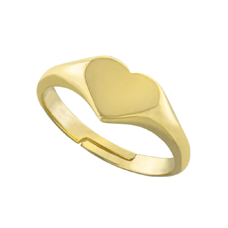 Last Chance To Grab Your Favorite Jewelry At A Discount Adjustable Heart Signet Ring