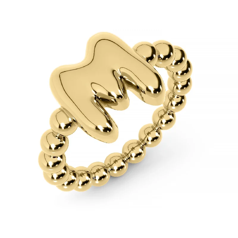 Everyday Jewelry Essentials Now On Sale Bubble 14K Initial Ball Ring