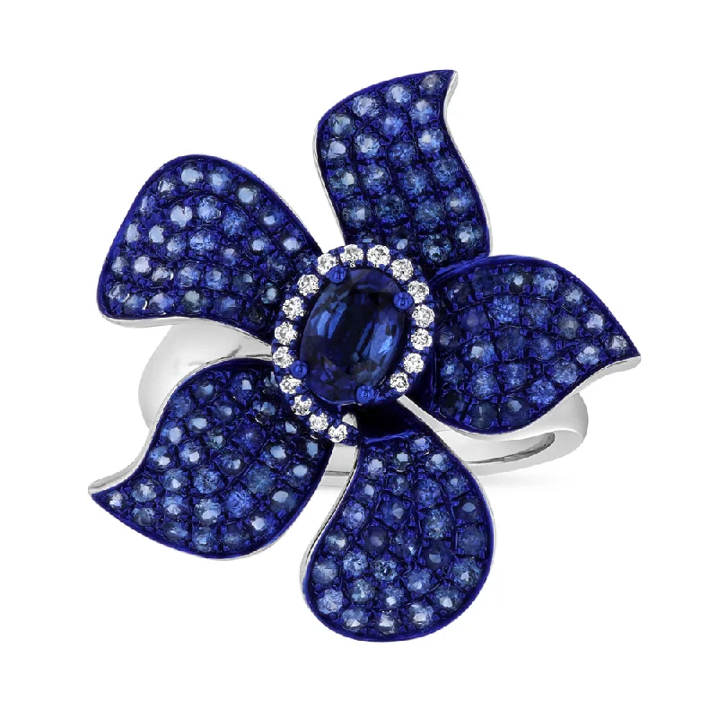 Your Perfect Accessory At The Perfect Price Blue Sapphire Flower Ring