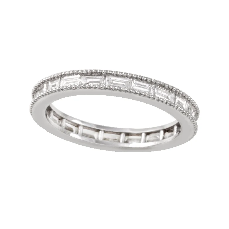 Chic And Stylish Jewelry At Exclusive Prices Channel Set Diamond Baguette Eternity Wedding Band