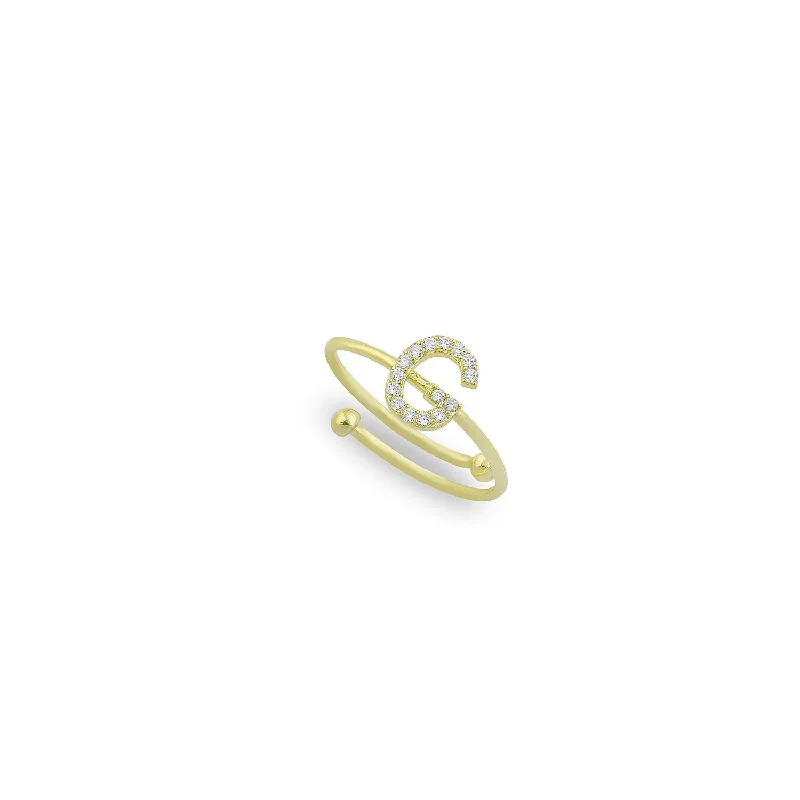 Limited-Stock Jewelry Sale – Once It's Gone, It's Gone CZ Stone Initial Ring