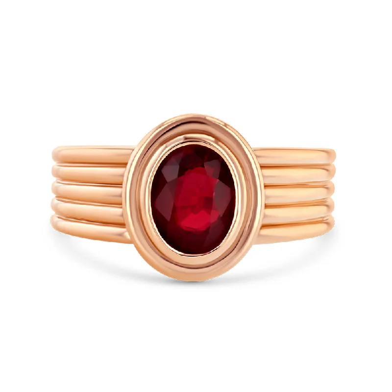 Affordable Glamour – Must-Have Jewelry At Special Rates Deco Rose Gold Ruby Ring