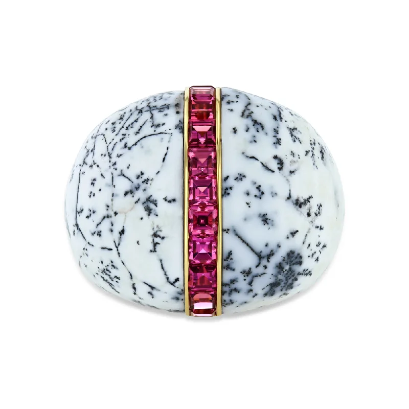 Sparkle On A Budget – Fine Jewelry For Less Dendrite and Pink Tourmaline Ring