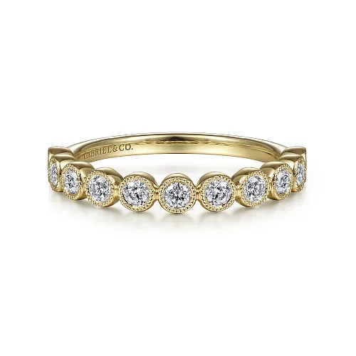 Flash Sale On Elegant Jewelry – Don't Miss Out Diamond Bezel Stackable Band in 14K Yellow Gold