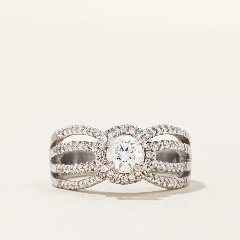 Affordable Elegance – Premium Jewelry At Special Prices 18k White Diamond Engagement Ring | 0.97ctw | SZ 8.5 |