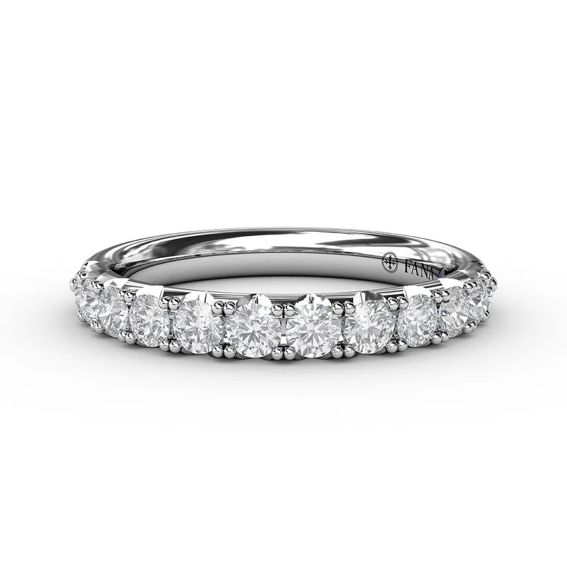 Personalized Jewelry Sale – Unique Pieces At Great Prices Diamond French Set Wedding Band in 14K White Gold