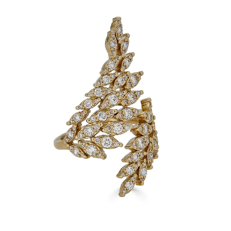 Premium Jewelry At Promotional Prices – Shine Today Diamond Leaf Wrap Ring