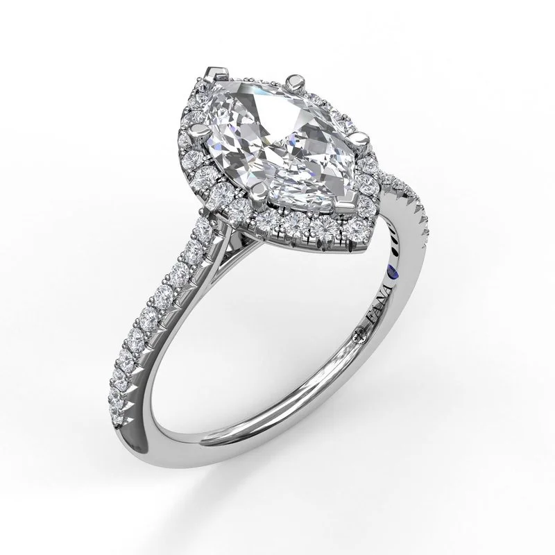 Flash Deals On Fine Jewelry – Shop Before It's Gone Diamond Marquise Halo Engagement Ring in 14K White Gold