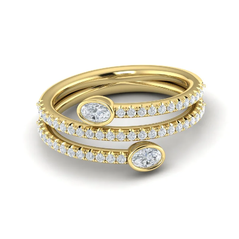 The Perfect Accessory For Less – Jewelry Sale Live Diamond Multi Wrap Oval Cut Band in 14K Yellow Gold