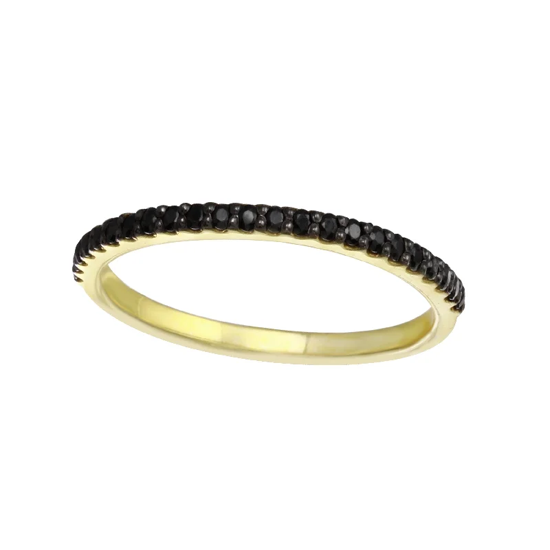 Exclusive Jewelry Discounts – Shop Now For Savings Black Diamond Pavé Half Eternity Band