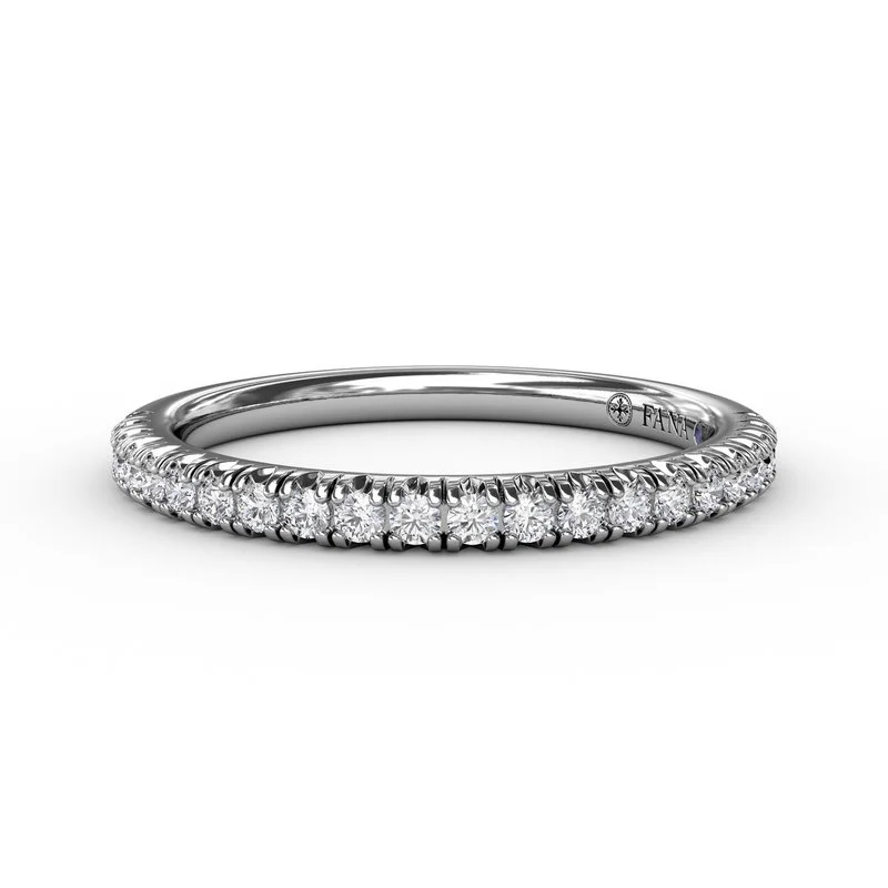 Luxury Meets Affordability – Jewelry Sale Live Now Diamond Petite French Set Band in 14K White Gold