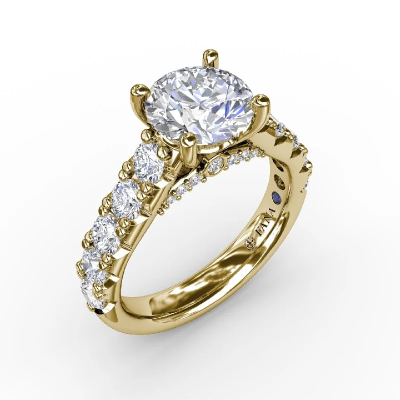 Sparkle In Style With Our Best Jewelry Deals Diamond Round Engagement Ring in 14K Yellow Gold