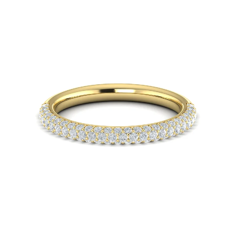 Fashion-Forward Jewelry At Incredible Prices Diamond Three-Sided Pave Band in 14K Yellow Gold