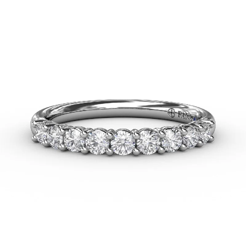 Chic, Trendy, And Affordable Jewelry Sale Diamond Wedding Band in 14K White Gold