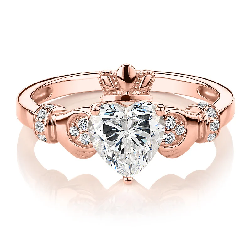 Accessorize For Less – Luxury Jewelry At Affordable Prices Dress ring with 1.23 carats* of diamond simulants in 10 carat rose gold