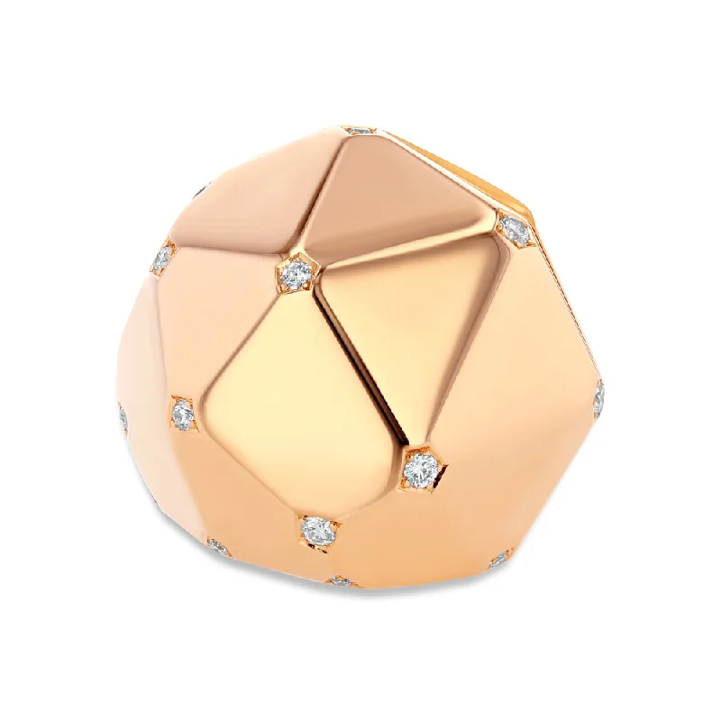 High-Quality Jewelry At A Fraction Of The Cost Geometric 18k Rose Gold and Diamond Ring