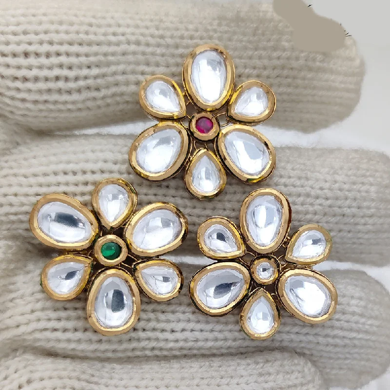 Elegant Jewelry, Affordable Luxury – Shop Now Jewel Addiction Gold Plated Kundan Adjustable Ring (1 Piece Only)