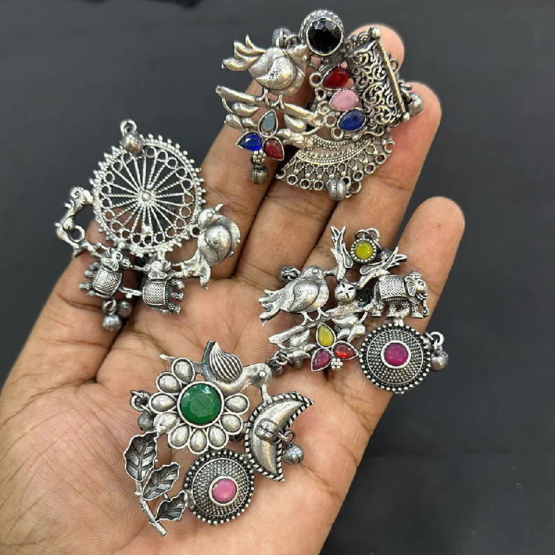 High-End Sparkle, Low-End Prices – Jewelry Sale Live Manisha Jewellery Oxidised Plated Pota Stone Rings (Assorted Design 1 Piece)