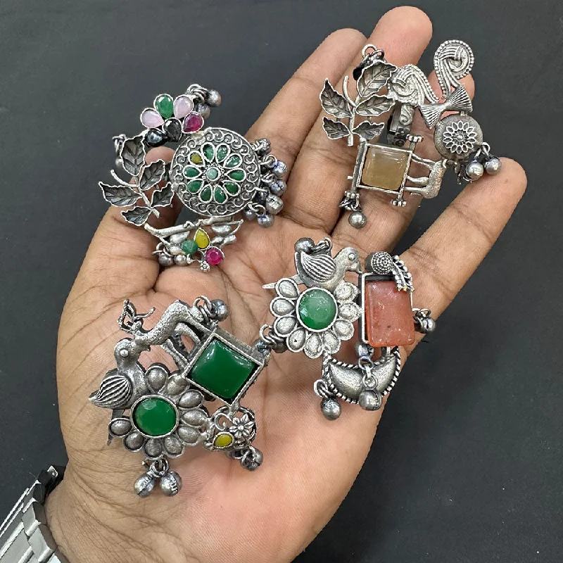 Timeless Elegance At Unbelievable Discounts Manisha Jewellery Oxidised Plated Pota Stone Rings (Assorted Design 1 Piece)