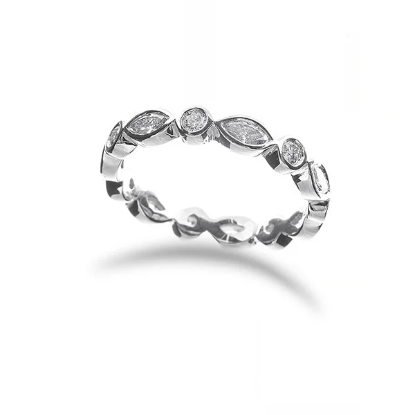 Unlock Unbeatable Jewelry Deals Before They’Re Gone Marquise and Round Diamond Eternity Wedding Band