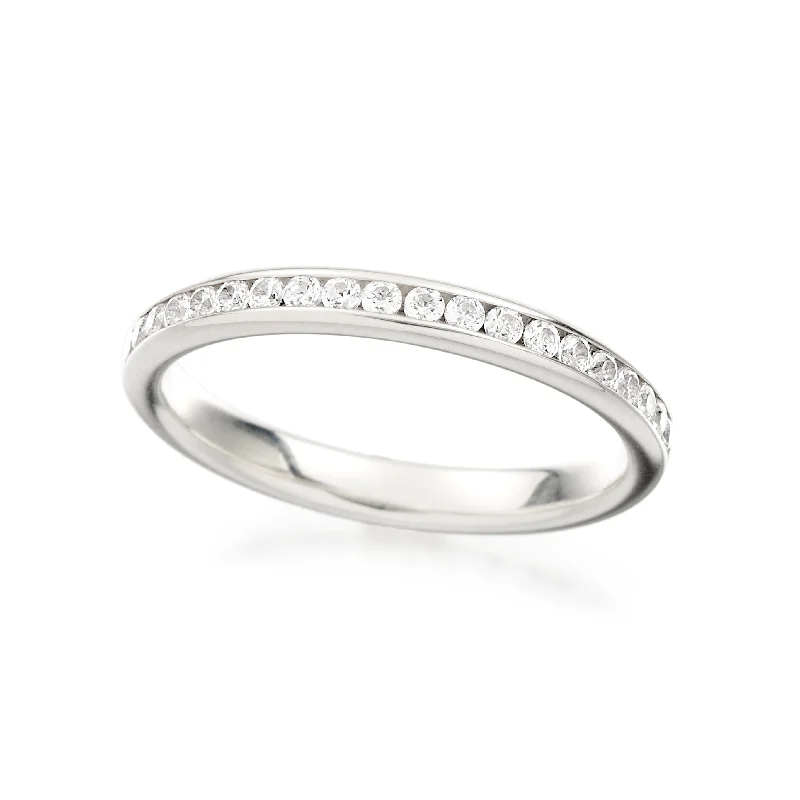 Personalized Engraved Jewelry For Meaningful Gifts Mini Channel Eternity Wedding Band