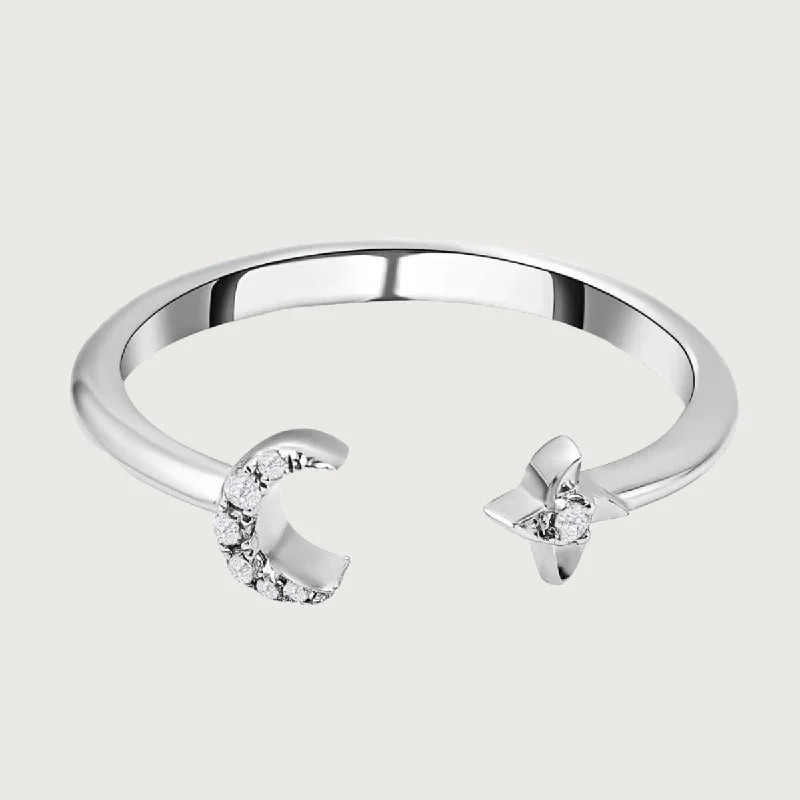 Shop Elegant Jewelry At Unbeatable Prices Moon & Stars cz ring