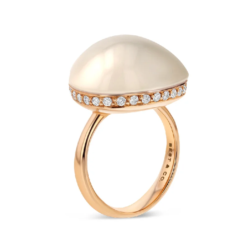 Chic And Stylish Jewelry At Discounted Prices Moonstone and Diamond Surprise Ring