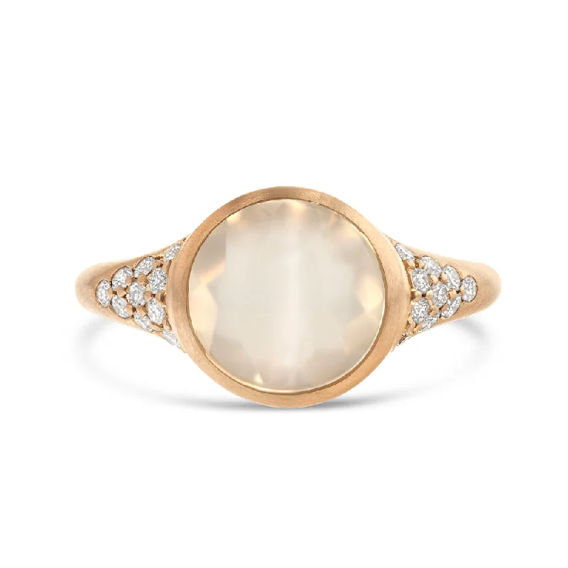 Grab Your Favorite Jewelry At The Lowest Prices Moonstone Matte Gold Ring