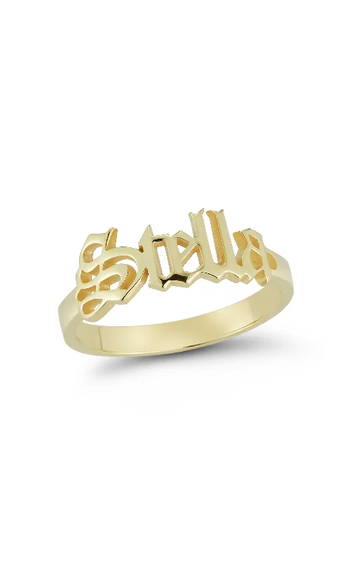 Seasonal Jewelry Sale – Upgrade Your Style Today Old English Name Ring