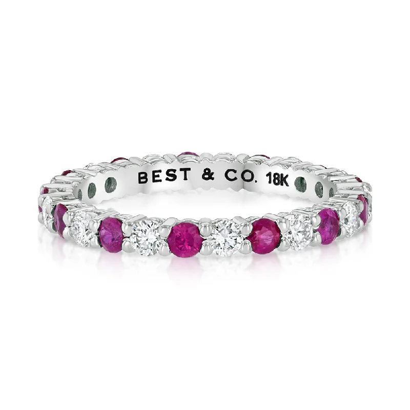 Gorgeous Jewelry, Limited-Time Savings Pink Sapphire and Diamond Band