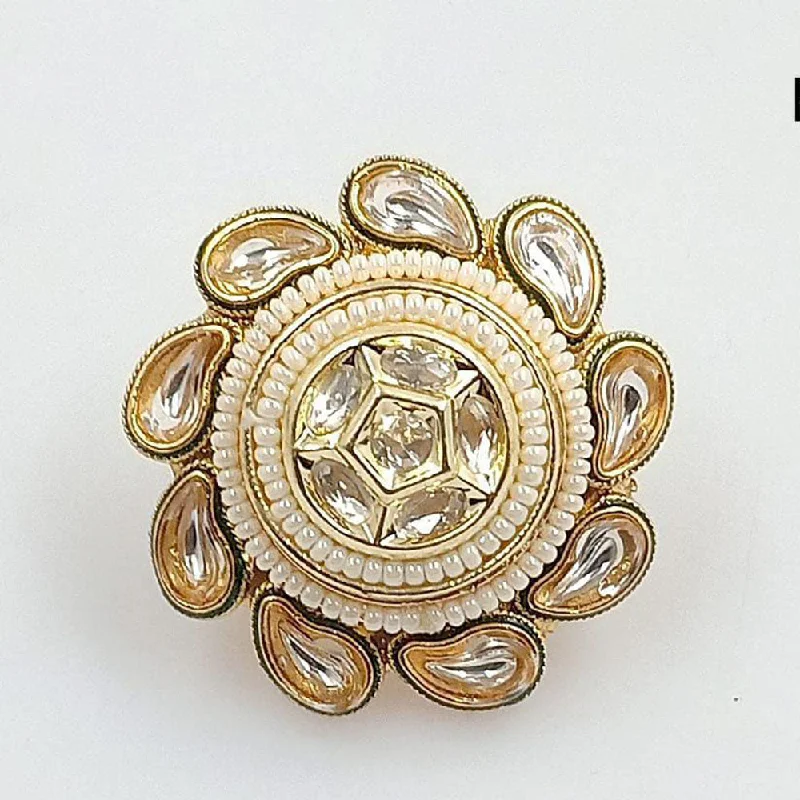 The Perfect Jewelry Piece At The Perfect Price Pooja Bangles Gold Plated  Kundan  Stone  Ring