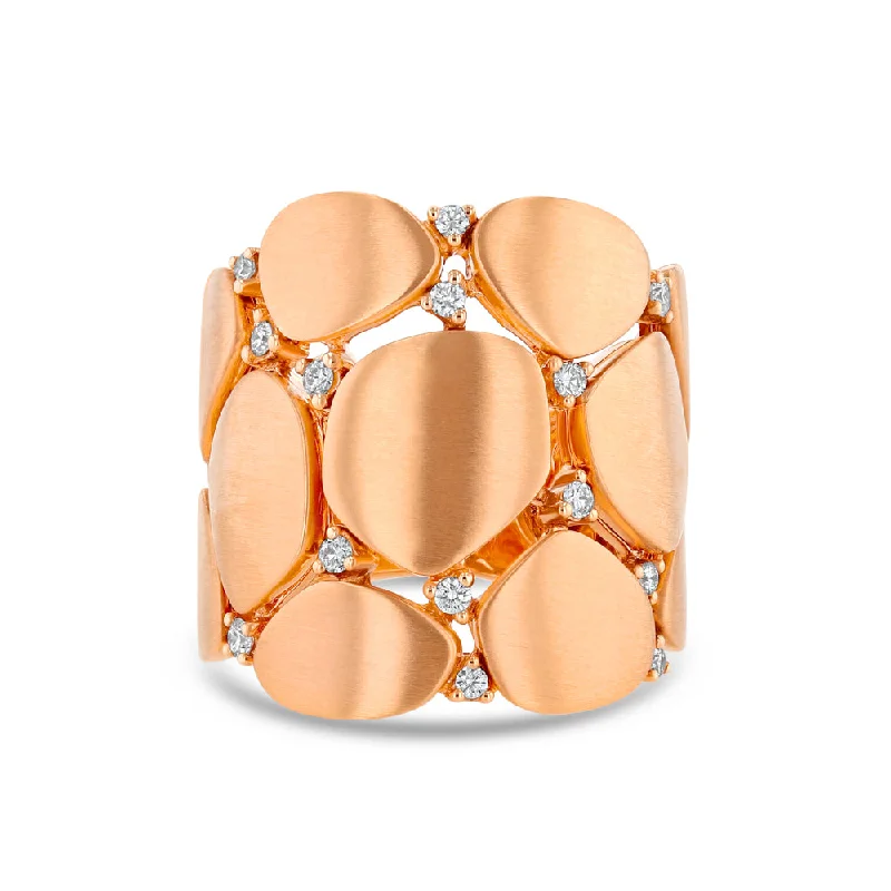 Save On Luxury Jewelry Pieces – Limited-Time Offers 18k Rose Gold Pebble and Diamond Ring