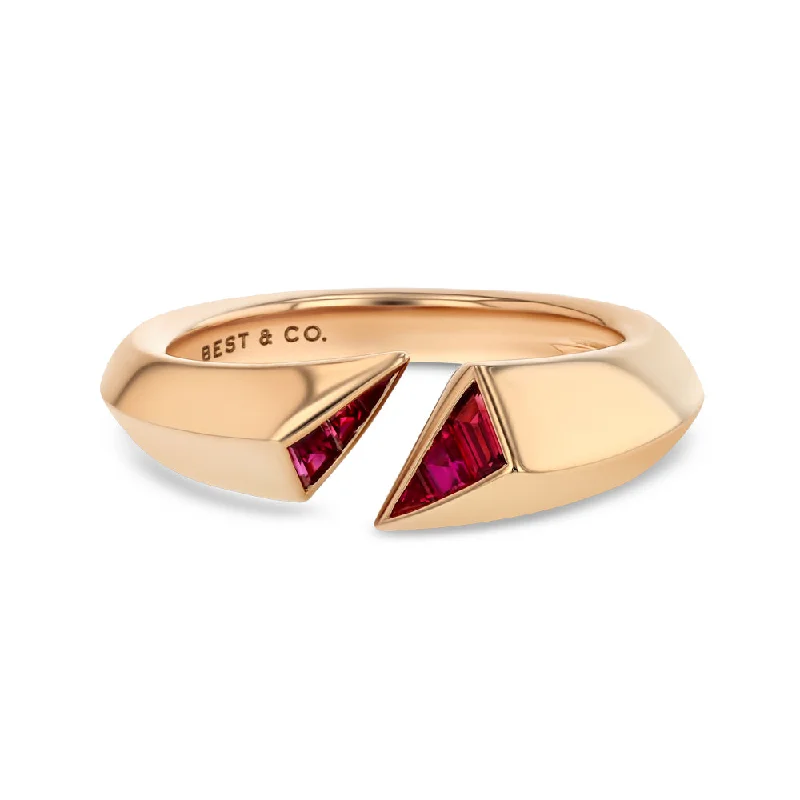 Huge Savings On Timeless Jewelry Collections Ruby Knife Edge Open Ring