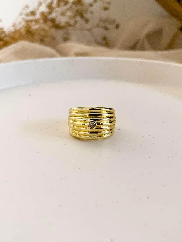 Affordable Gold-Plated Jewelry For Modern Fashion Solo Ring