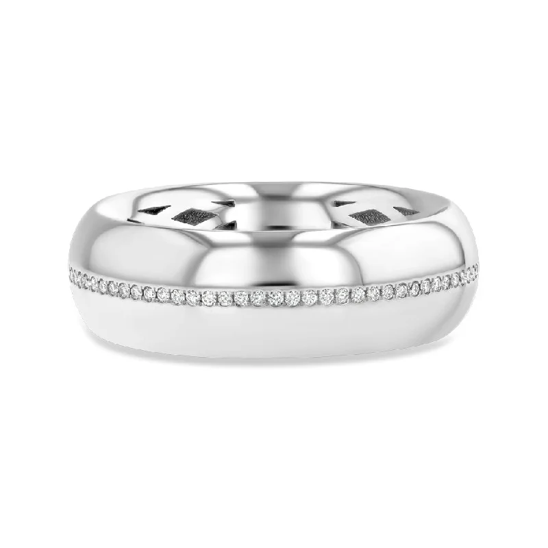 Customized Silver Jewelry For Unique Style 18K White Gold and Diamond Ring