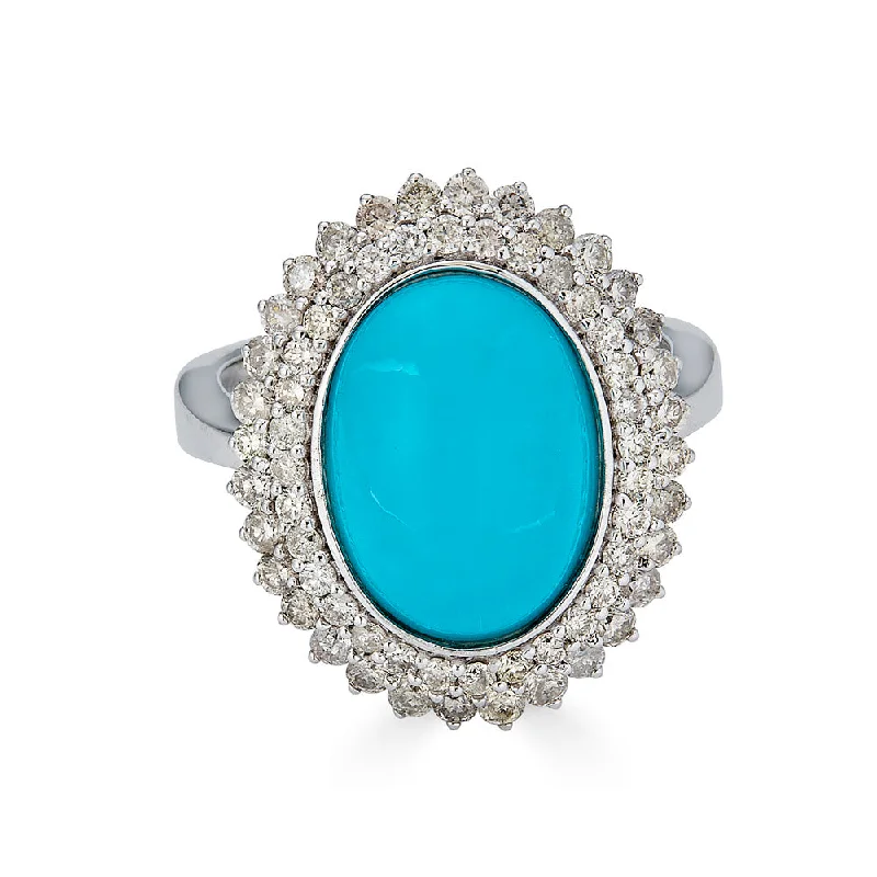 Grab Your Dream Jewelry At The Lowest Prices Oval Sleeping Beauty Turquoise Ring