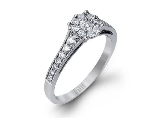 Celebrate Every Occasion With Sparkling Savings Diamond Cluster Ring in 14K White Gold