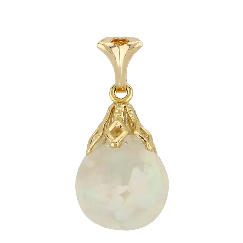 Seasonal Jewelry Deals – Elevate Your Style 14k Gold Floating Opal Pendant Necklace