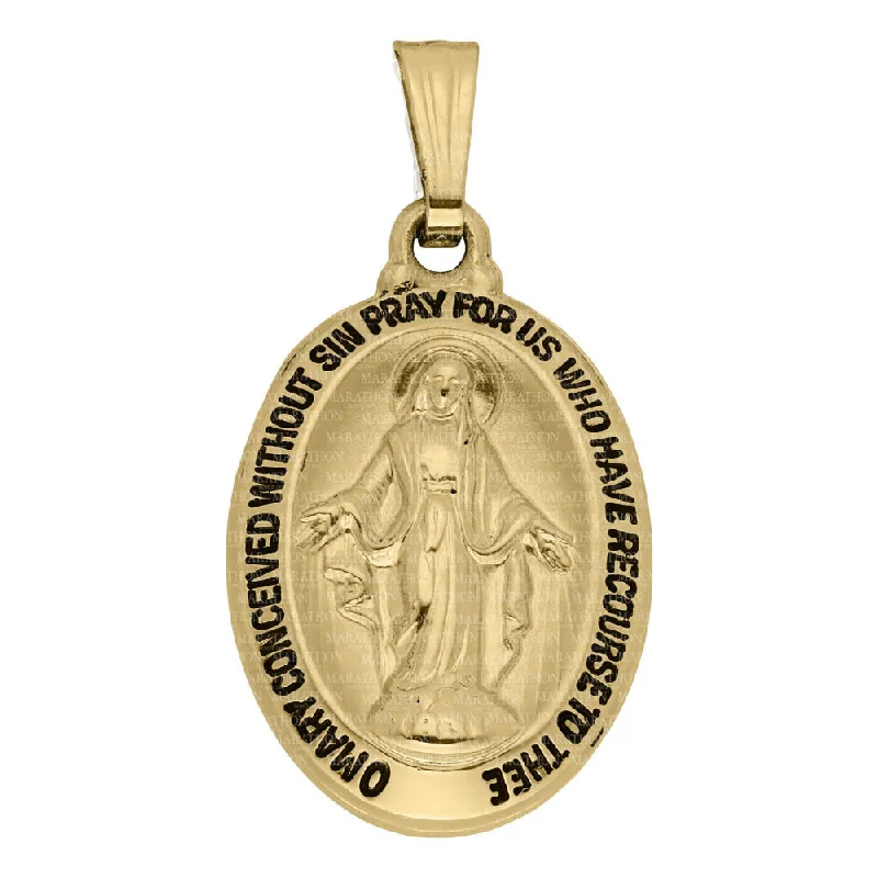 Sparkle For Less – Shop Jewelry Deals Now 14k Gold Miraculous Medal with Chain