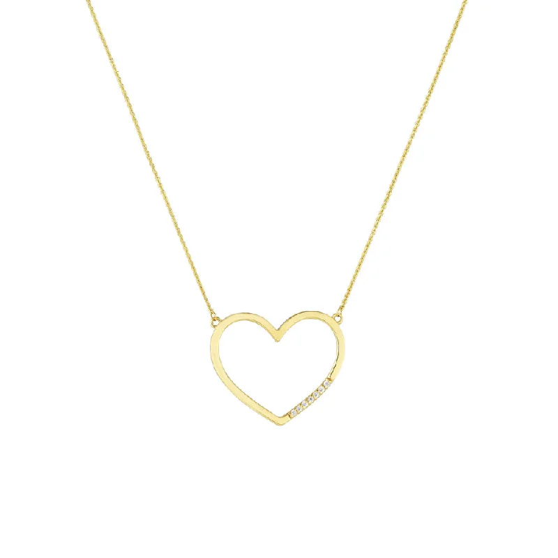 Jewelry Clearance Sale – Final Reductions 14k Gold Open Heart Pendant Necklace