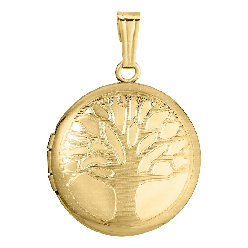 Exclusive Gemstone Jewelry At Special Prices 14k Tree of Life Engraved Locket 18" Chain