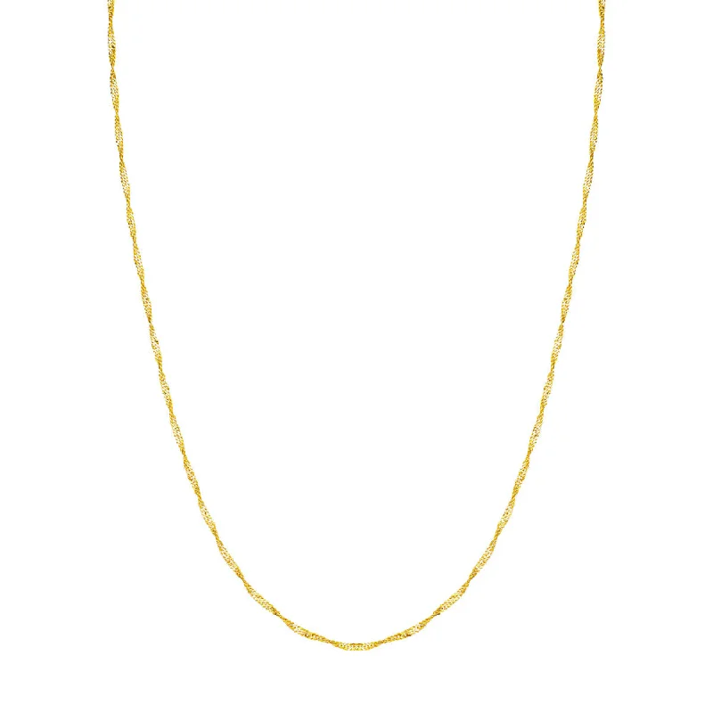 Sparkle More For Less – Jewelry Sale Happening Now 14k Yellow Gold Singapore Chain 18"