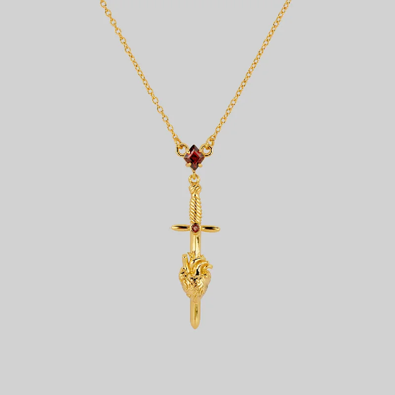 The Ultimate Jewelry Sale – Exclusive Styles At Great Prices ALL MY HEART. Sword & Heart Necklace - Gold