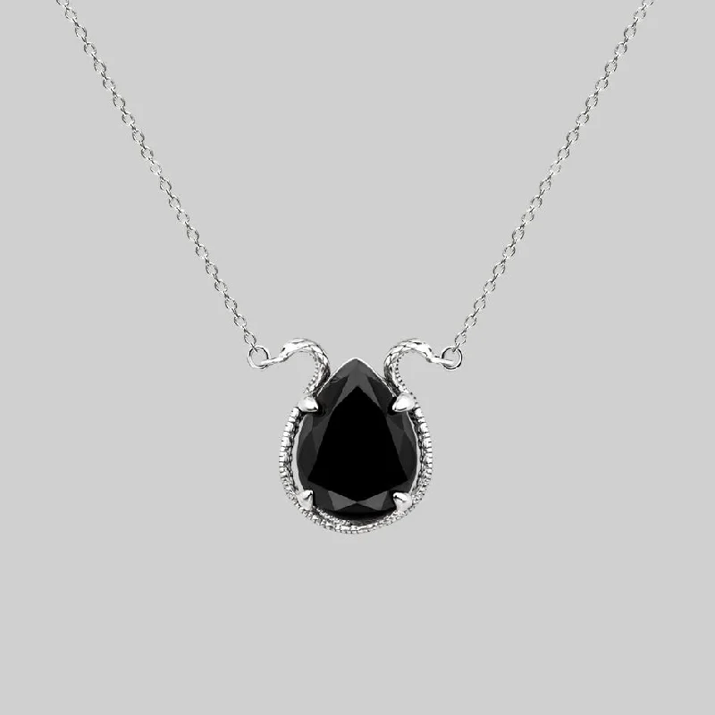 Exclusive Jewelry Bundles At Discounted Rates BITTERSWEET. Double Serpent Onyx Necklace - Silver