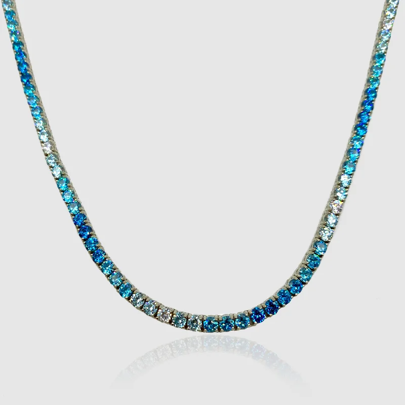 Sparkle In Style With Our Best Jewelry Deals Blue Tennis Chain (Silver) 3mm