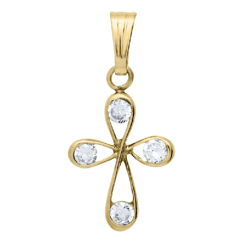 Timeless Beauty, Unbeatable Deals – Jewelry Sale On Children's 14k Looped Cross Pendant Necklace, 15"