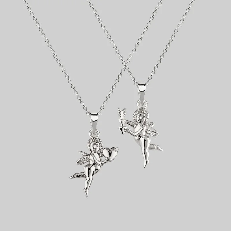 Get Your Favorite Jewelry At The Best Price Cupid & Psyche Lovers Layering Necklace - Silver