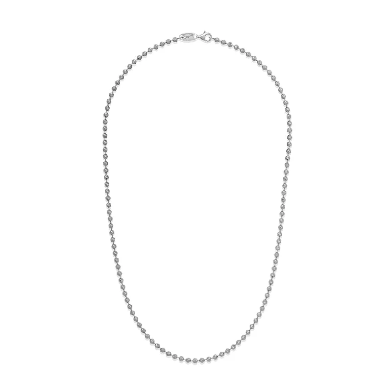 High-End Jewelry, Now More Affordable Than Ever Desmos Sterling Silver Diamond-Cut Beaded Necklace