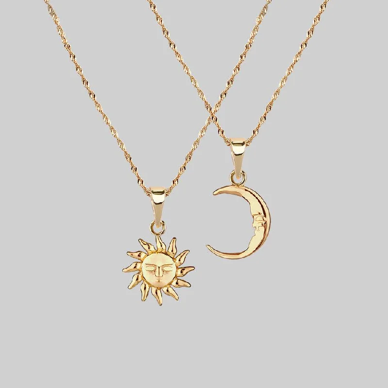 Buy More, Save More – Special Jewelry Discounts ELIN. Sun & Moon Layering Necklaces - Gold