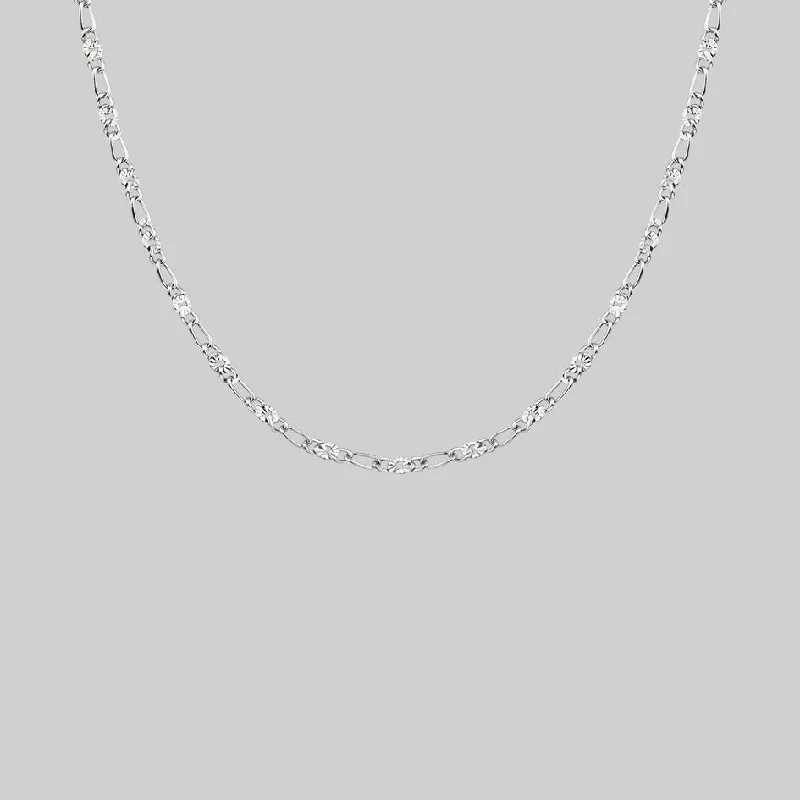 Affordable Glamour – Premium Jewelry At Special Prices FAYE. Figaro Sunburst Chain - Silver